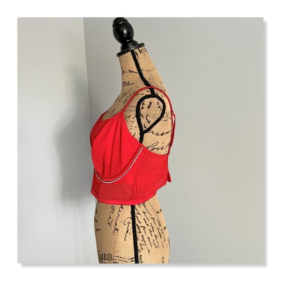 Auden Intimates Rhinestone Corset Bra Sz XXL - Picture 6 of 9